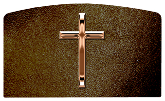 DACRO-510-BZ-SH-BR Bronze Single Cross Shimmer Brown